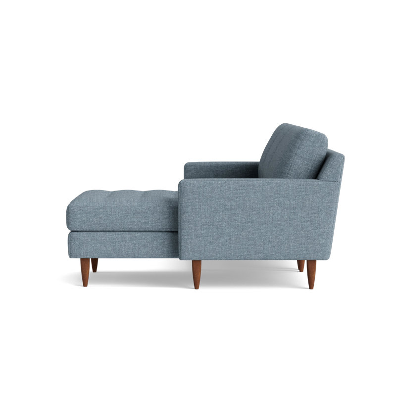 MCM Chaise Sectional, Plush Woven - Tan, Right Hand Facing