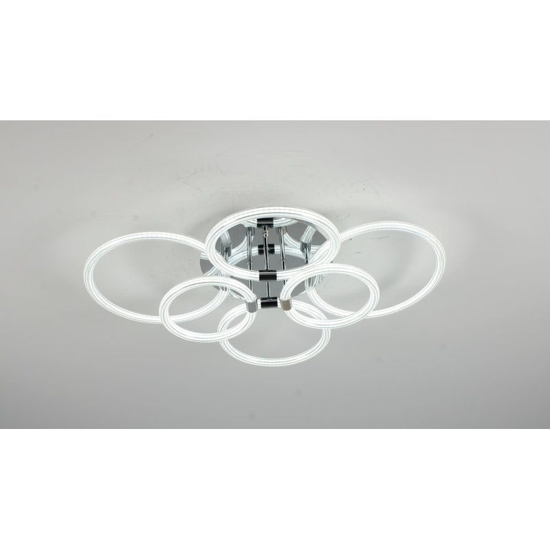 Modern LED Ceiling Light with Dimmable Remote for Various Rooms