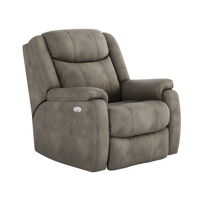 Fauteuil inclinable mural en cuir véritable Hercules, Gris