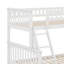 Lit simple superposé au dessus d'un lit double avec tiroirs-714786494