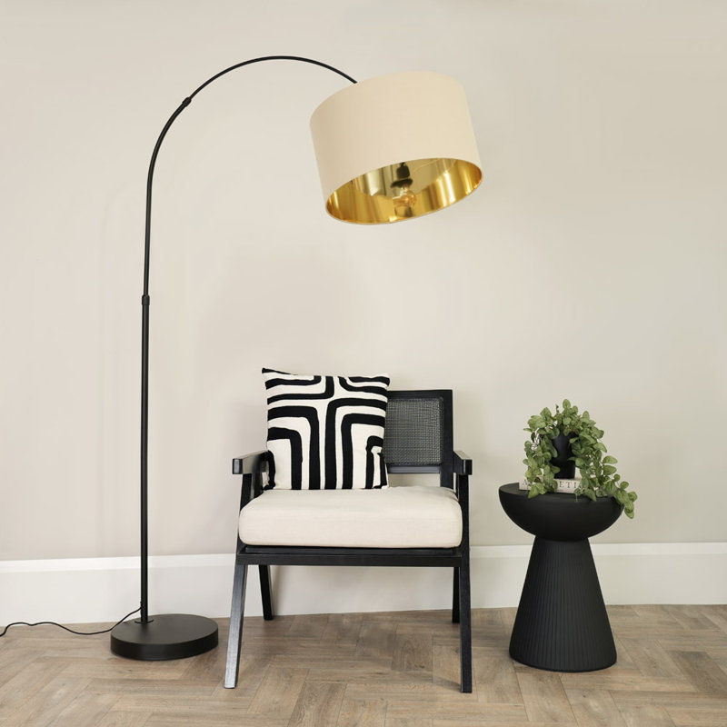 Rinnah 180cm Matte Traditional Floor Lamp, Beige