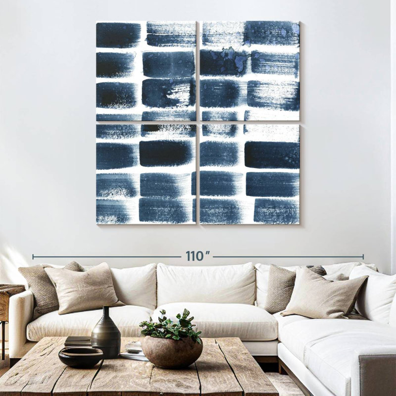 Indigo Ripple II, 74" H x 74" W