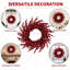 Couronne de Noël artificielle 24 po avec baies rouges, couronne de fêtes réaliste rouge et verte pour porte d'entrée, mur, manteau de cheminée