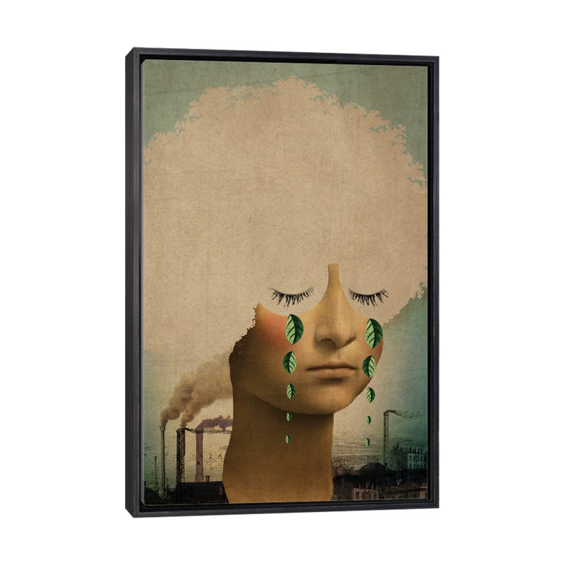 «Climat changement» par Catrin Welz-Stein - impression d'art graphique, H 40 po x l 26 po x P 1,5 po, Pas de tapis