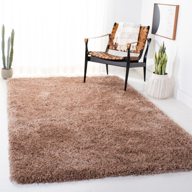 Tapis brun touffeté à la main, Rectangle 8 pi x 10 pi