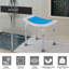 Siège de bain pour personnes âgées, blessées et enceintes - 6 niveaux réglables, antidérapants, antidérapants, tabouret en aluminium bleu pour femme, chaise