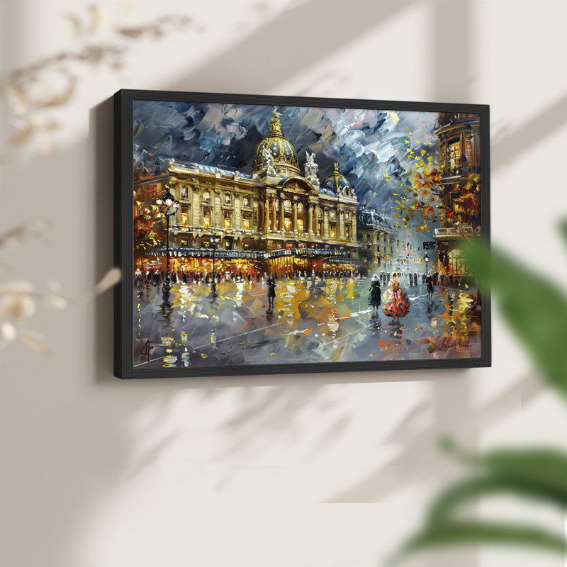 Landscape Series-CXLIX -Framed Print - Restickable, Noir, H 22 po x l 28 po