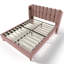 Velvet Grille-Panel Bed With Charging Station-459004536-459004538