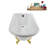 62" Streamline Clawfoot Tub,Tray,Drain, Clawfeet-101628980-102218225