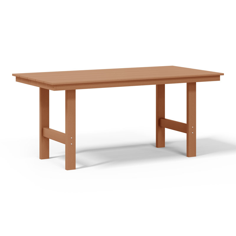 34x66 Rectangular Patio Dining Table, Brown