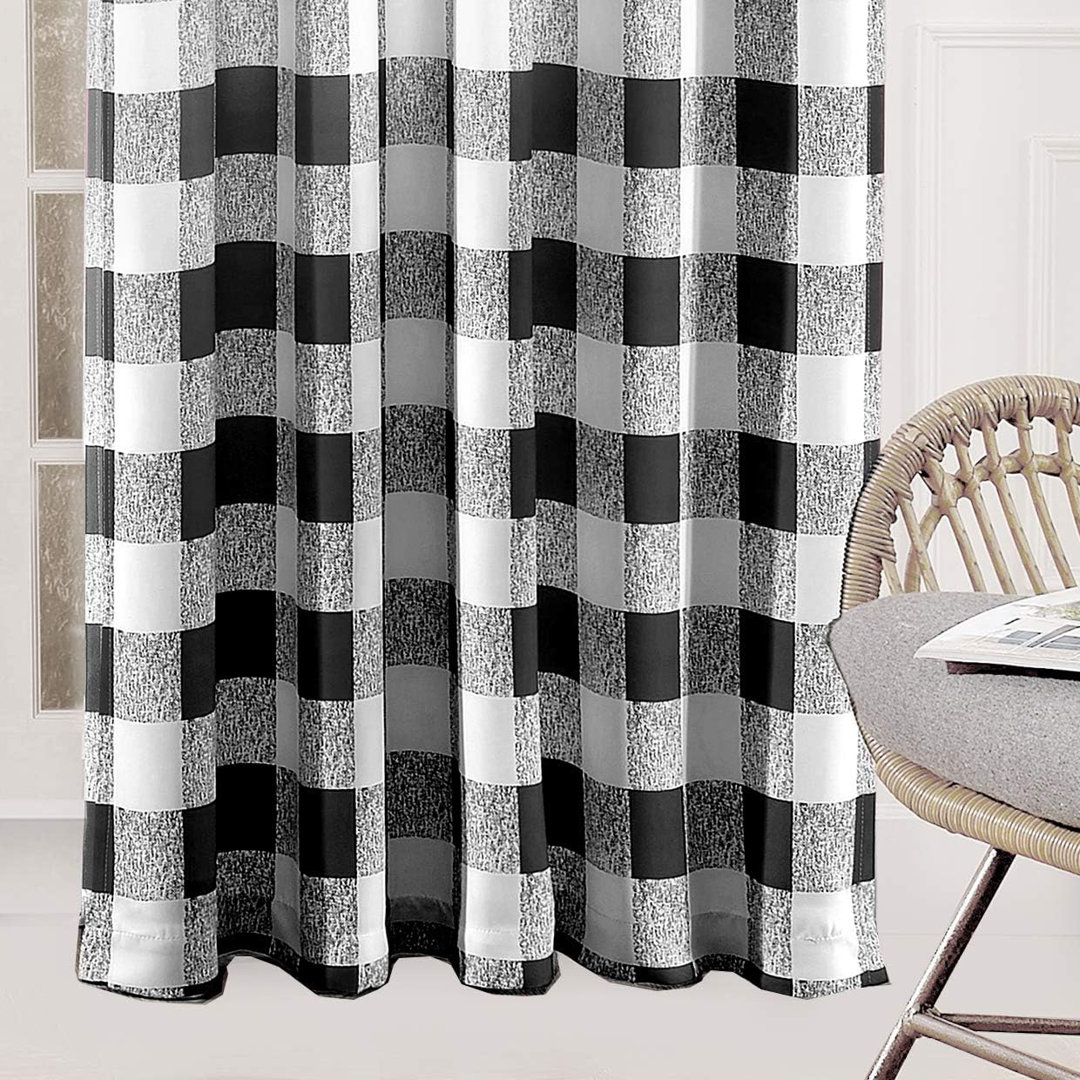 Burtonsville Buffalo Plaid Curtains 2 Panels Grommet Curtain Blackout Thermal Insulated Window Drapes (Set of 2) Gracie Oaks Curtain 