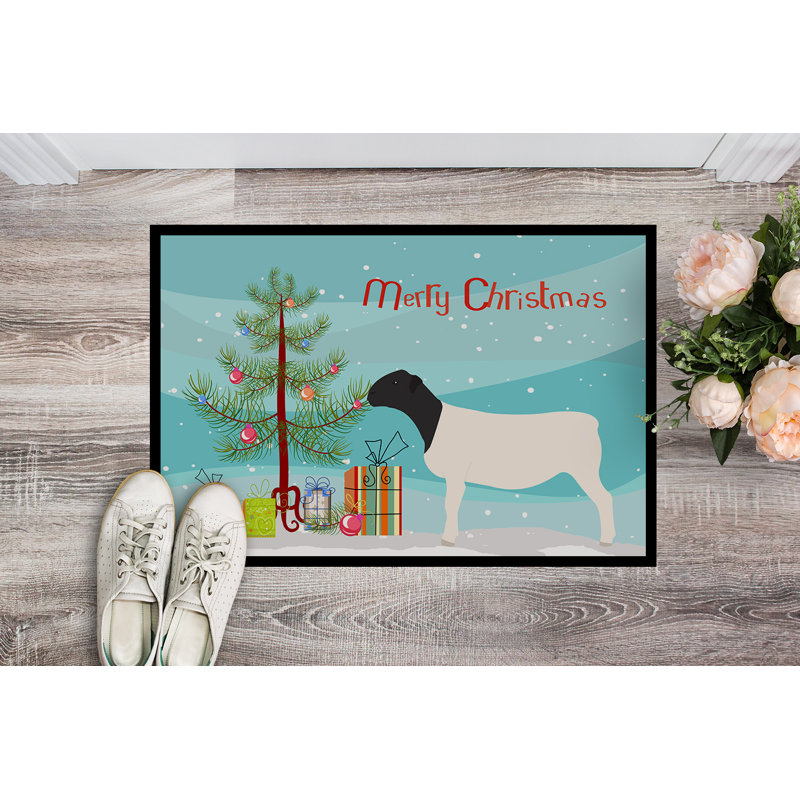 Non-Slip Christmas Outdoor Doormat, Rectangle 1'6" x 2'3"