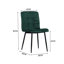 Barryton Set of 4 Contemporary Frosted Velvet Dining Chairs with Metal Legs-1274257738