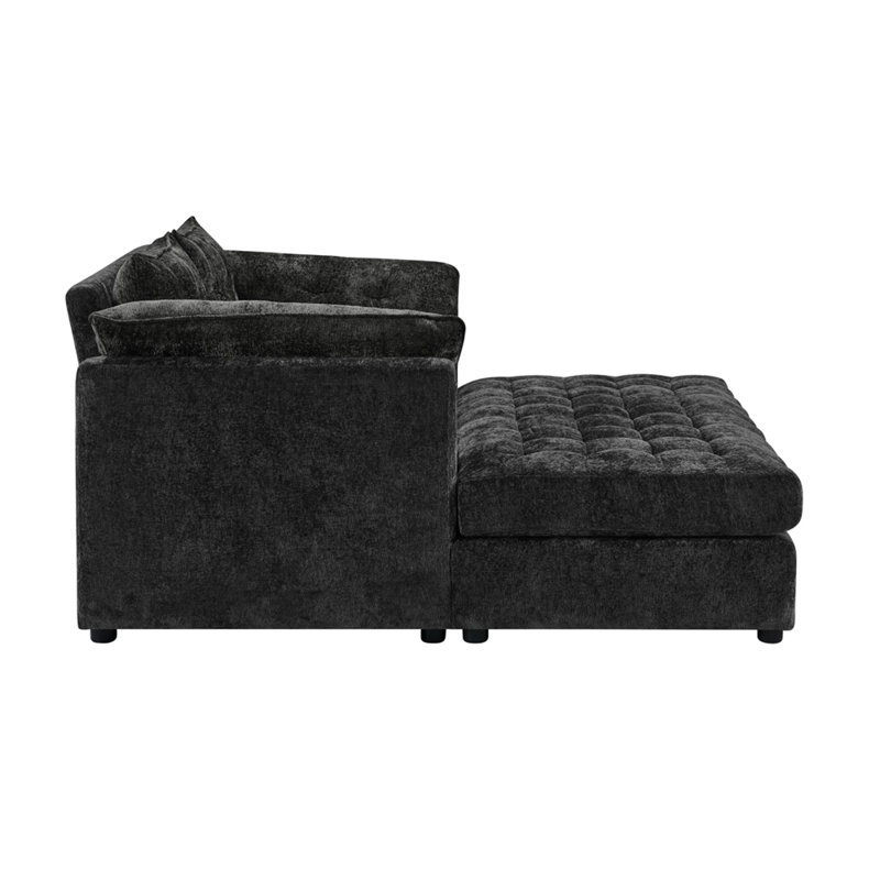 Canapé moderne, Chenille noir