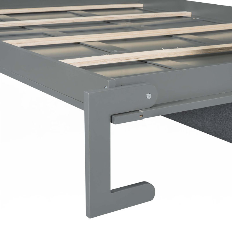 Grand lit escamotable mural avec canapé, Grey