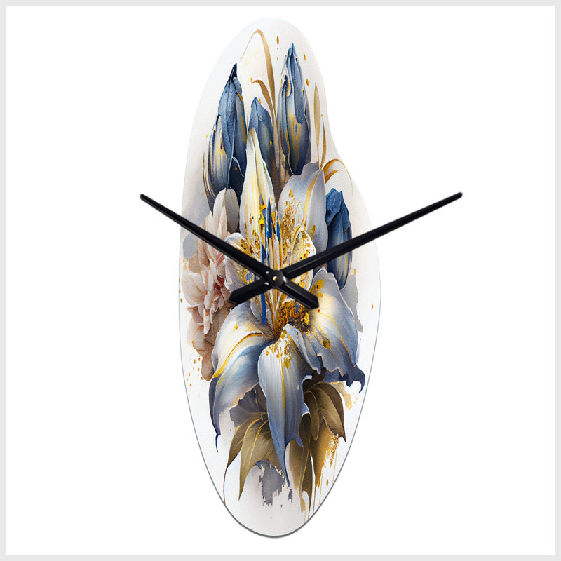Horloge murale asymétrique en métal Hainault, Grand