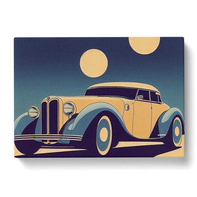 Classic Car Art Deco - Wrapped Canvas Print