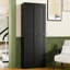 Armoire de cuisine 72 po en métal avec portes, organisateur de rangement autoportant robuste avec 5 tablettes réglables, assemblage sans outil pour garde-manger, cuisine, salle de bain-951745689