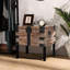 Table d'appoint antique en bois récupéré et coffre S / 3 - Nuance grise avec beaucoup d'espace de rangement intérieur
