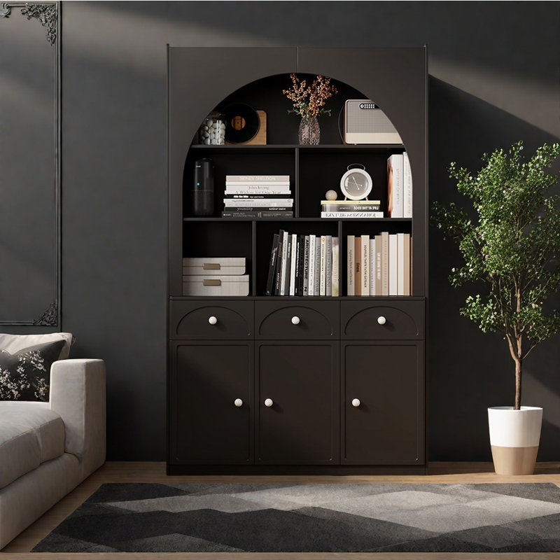 Bibliothèque de rangement style français, Noir