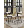 Laub Swivel Upholstered Counter Stool with Metal Frame