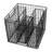 Nesting Storage Baskets,  Set of 4 Bins, Black Mesh Metal