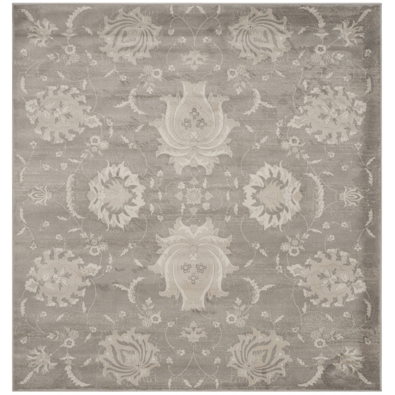Performance Floral Rug, Square 6'7"
