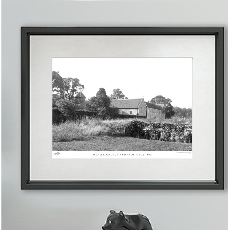 Hurley, Church And Lady Place 1890 - Single Picture Frame Print, 28cm H X 36cm W x 2cm D