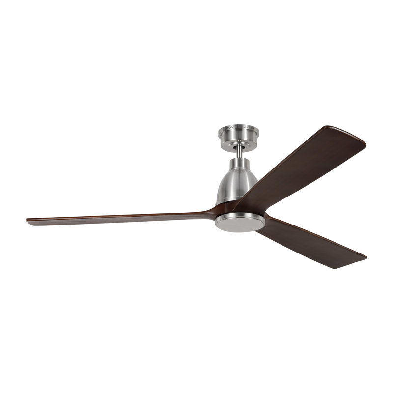 Smart LED Ceiling Fan, Brushed Silver