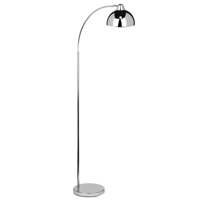 Flynn 141cm Chrome Arched Floor Lamp