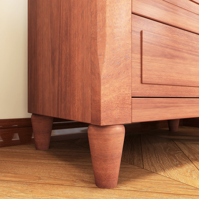 28" Painted Nightstand With 3 Drawers, Brown