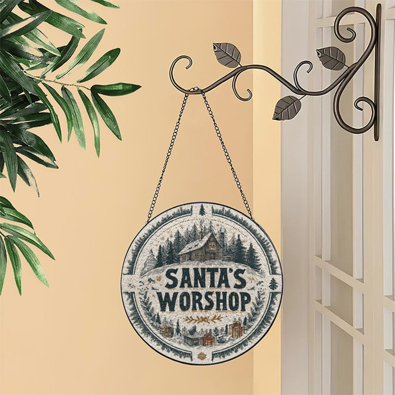 Vitrail d'atelier de Noël Santas, 7,8 x 7,8 po (20 x 20 cm)
