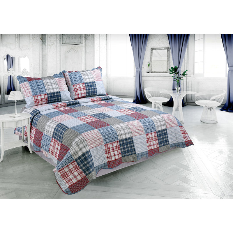 Ensemble de courtepointe d'été 2 pièces Marina Soft Home Marina, Courtepointe simple et 1 taie décorative