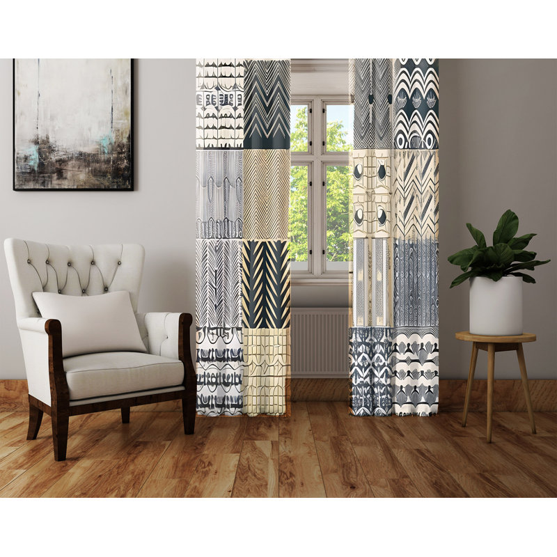 Breeleigh Semi Sheer Curtain Pair, 20" W x 52" L