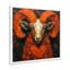 «Orange Orange Astrology Fiery Heart Aries - Astronomie Bélier, art mural»-1552093195-1552093198