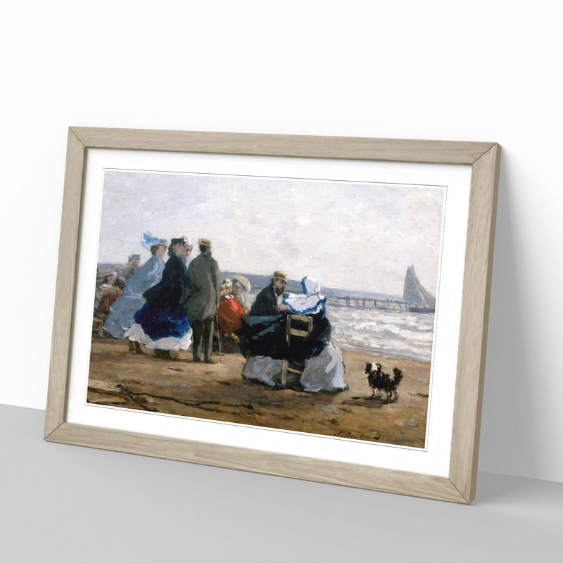 Beaulieu by Eugene Boudin - Picture Frame Painting, 36cm H x 48cm W x 2cm D, Oak Framed