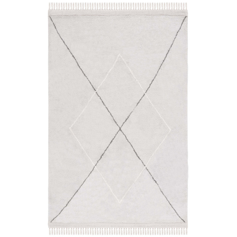 Tapis gris / ivoire Easy Care 210, Rectangle de 5 pi x 8 pi