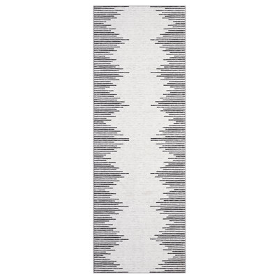Modern Machine Washable Rug with Rubber Backing for Living Room Non-Slip Dining Room Rug Easy-Cleaning Floor Carpet for Bedroom Office Playroom_OKPHO_166K_Striped_Beige