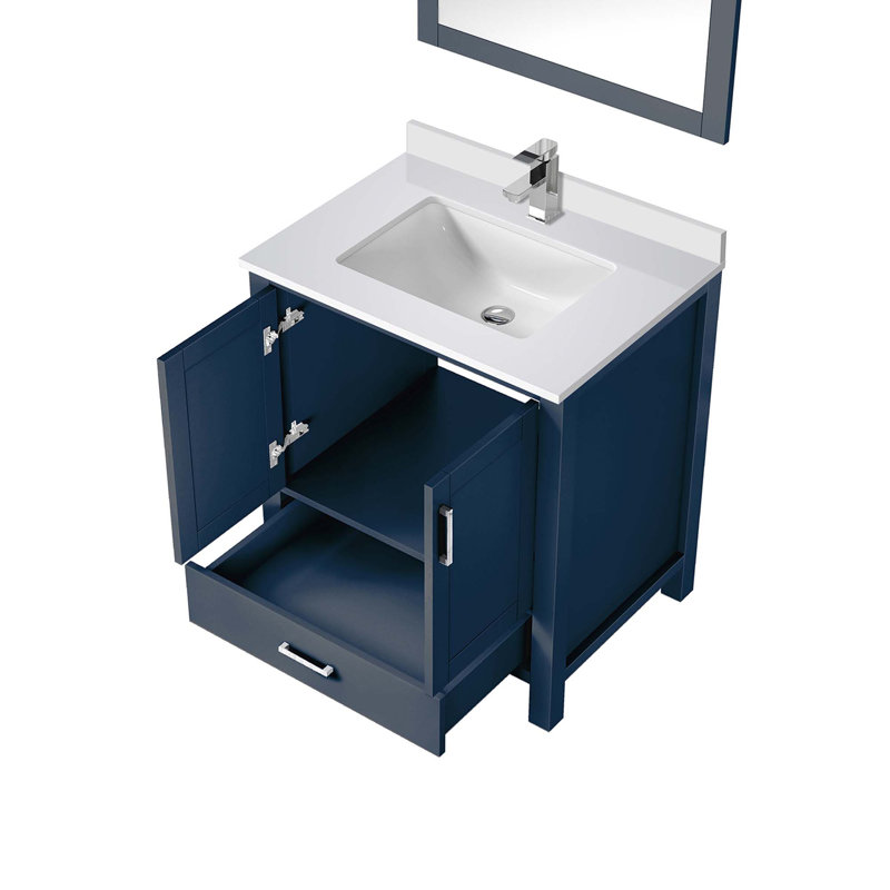 Ensemble de meuble-lavabo moderne avec robinet et miroir