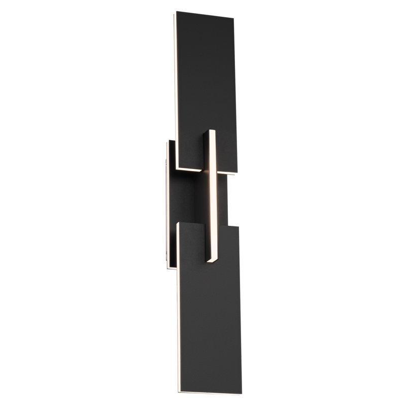 Applique murale encastrée en aluminium Amari, Noir