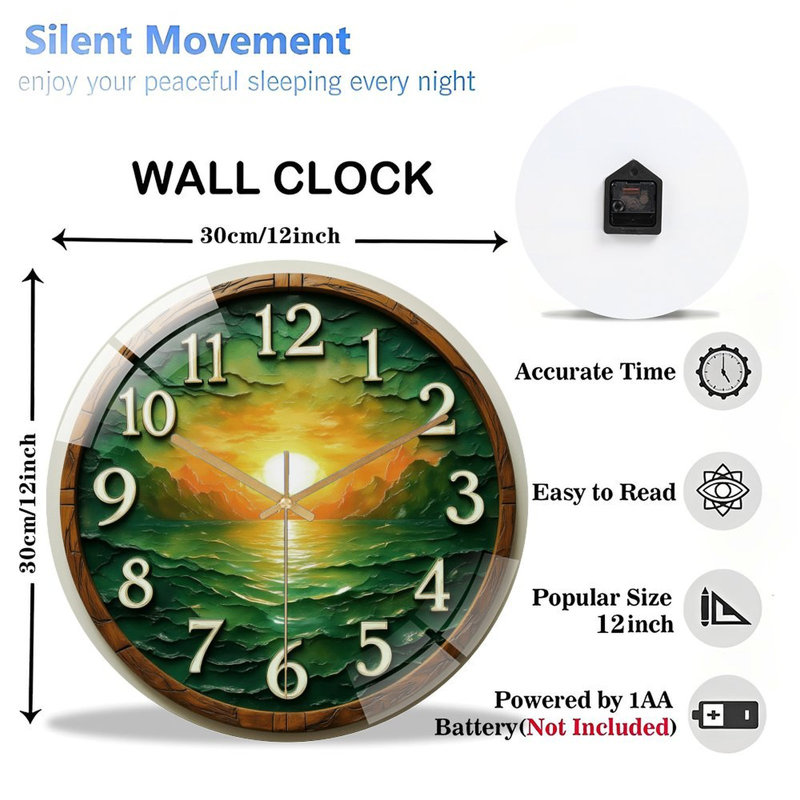 Horloge murale 12 po