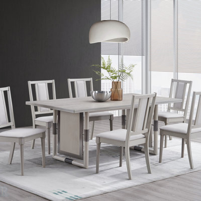 Marta 7Pcs Dining Room Set With Durable Construction And Elegant Design For Modern Interiors