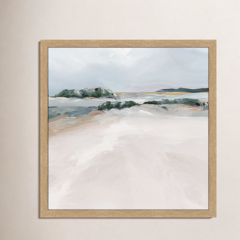 Sentier chatoyant - Peinture sur papier encadrée, H 28,5 po x l 28,5 po x P 1,12 po, Encadré naturel
