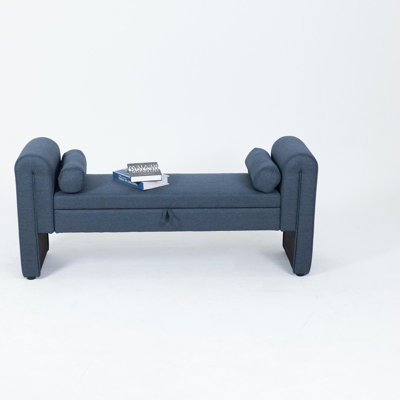 Banc de rangement de 60 pouces, idéal pour les chambres à coucher, les salons, les salles d'activités et les espaces similaires.