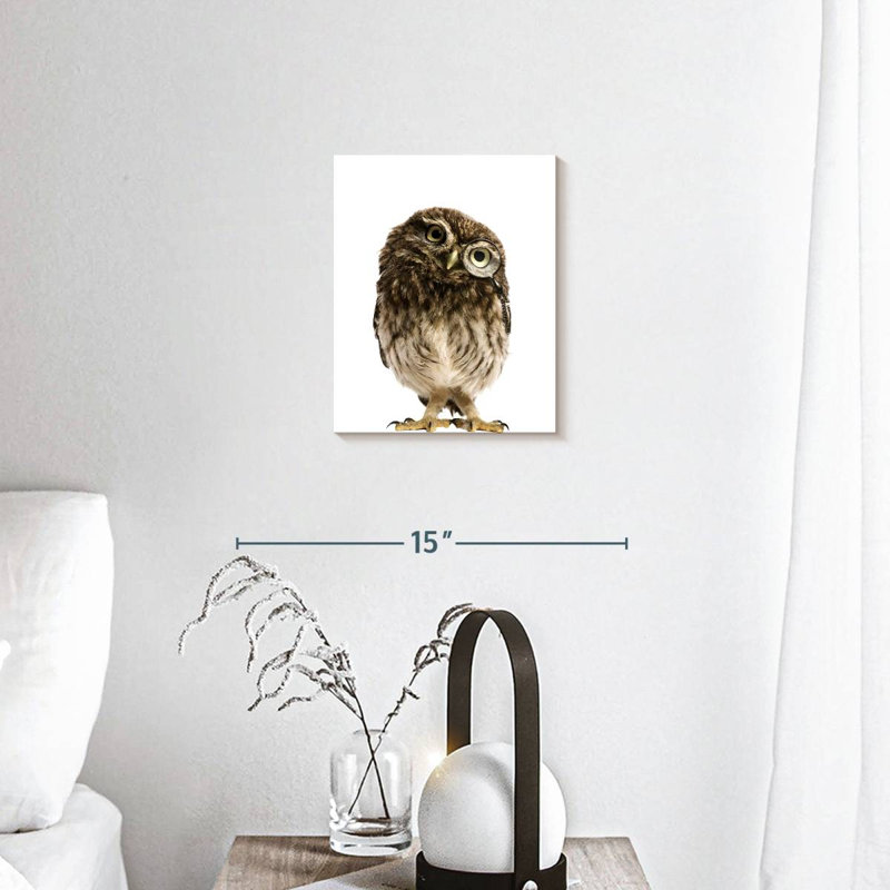 Curious Owl, H 10 po x l 8 po x P 1 po