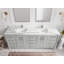 Meuble-lavabo double 84 po avec comptoir en quartz Aberdeen