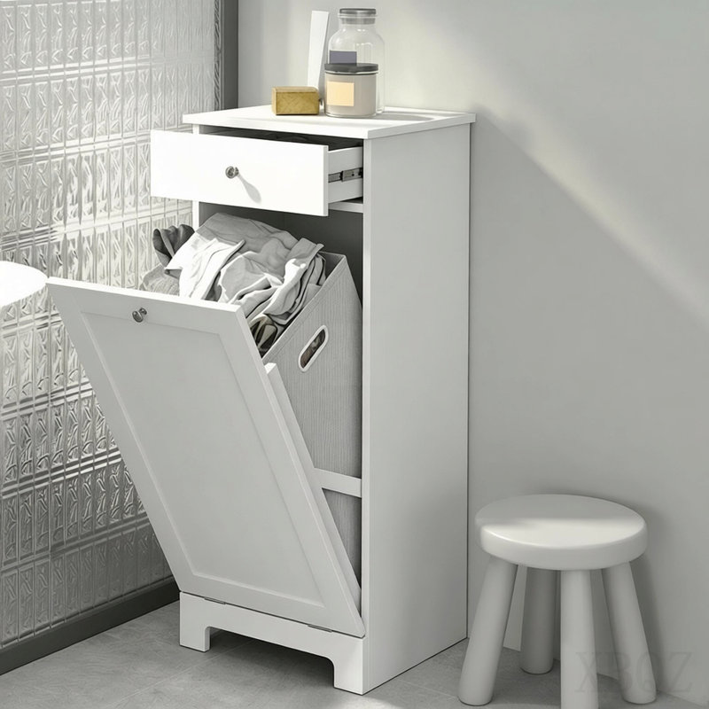 Freestanding Storage Cabinet,Laundry Cabinet,Laundry Hamper Cabinet,Elegant Room Storage Cabinet