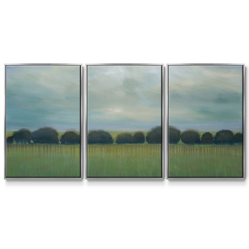 3 - Pieces, 40" H x 78" W x 2" D, Silver Framed