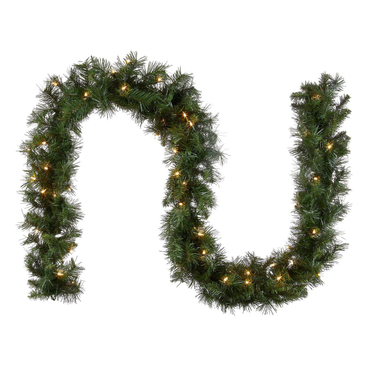 108" Frosted Pre-Lit Christmas Garland