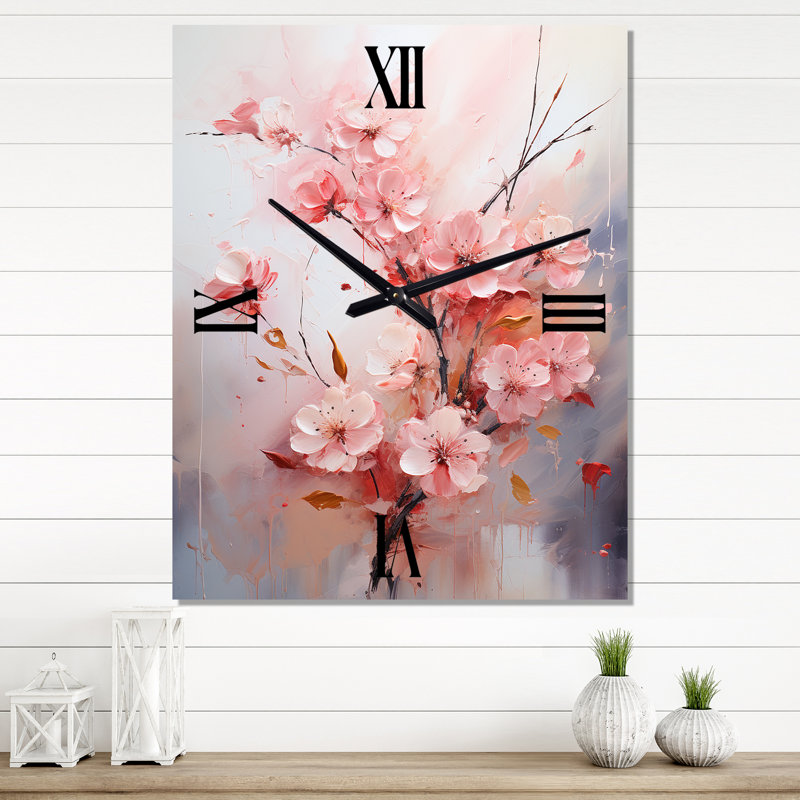Horloge murale Cherry Blossoms II, Moyen
